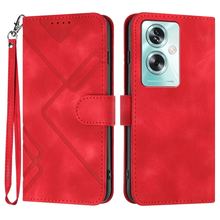 Line Pattern Skin Feel Leather Phone Case — view 30