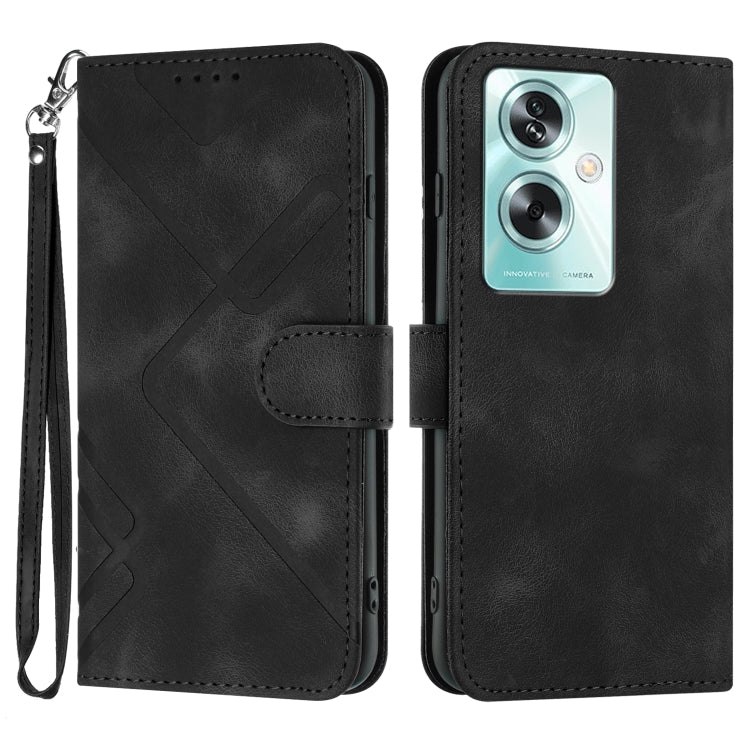 Line Pattern Skin Feel Leather Phone Case — view 32