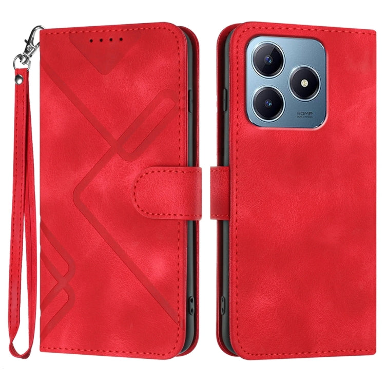 Line Pattern Skin Feel Leather Phone Case — view 60