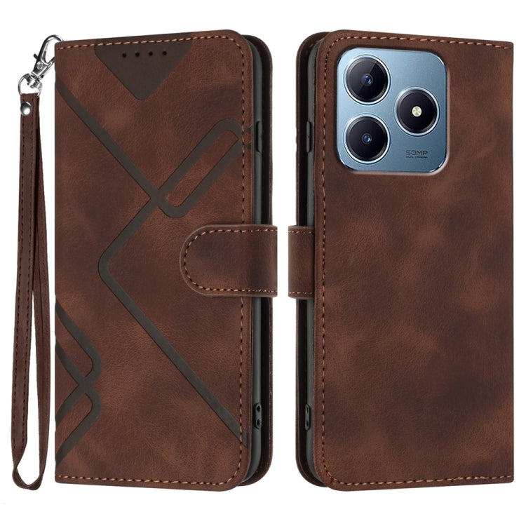 Line Pattern Skin Feel Leather Phone Case — view 63