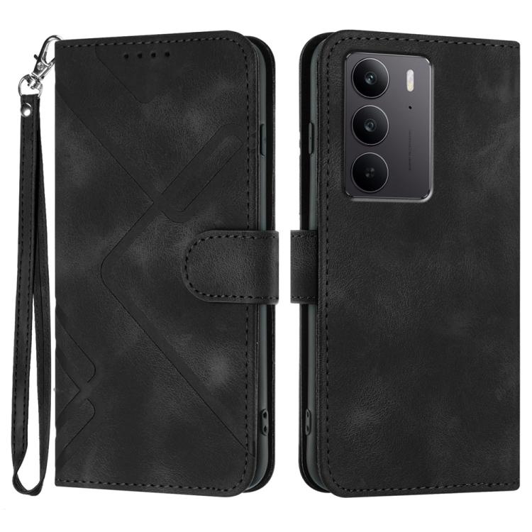 Line Pattern Skin Feel Leather Phone Case — view 38