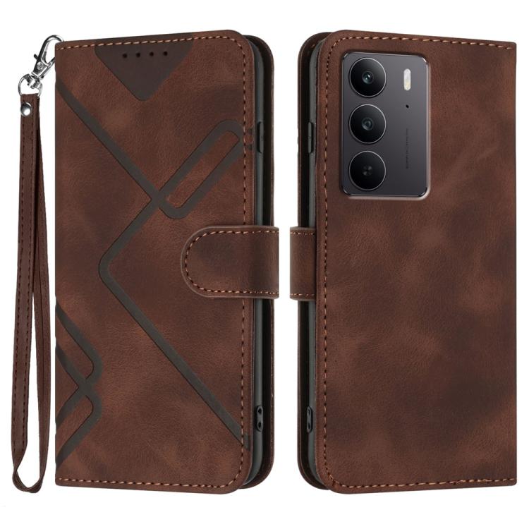 Line Pattern Skin Feel Leather Phone Case — view 39