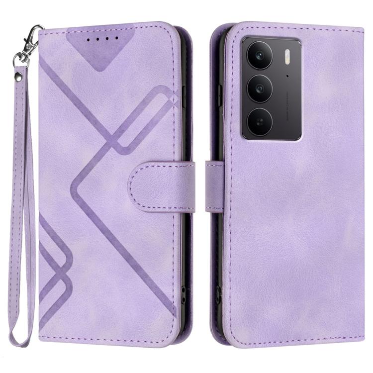 Line Pattern Skin Feel Leather Phone Case — view 40