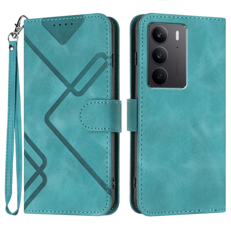 Line Pattern Skin Feel Leather Phone Case — view 41