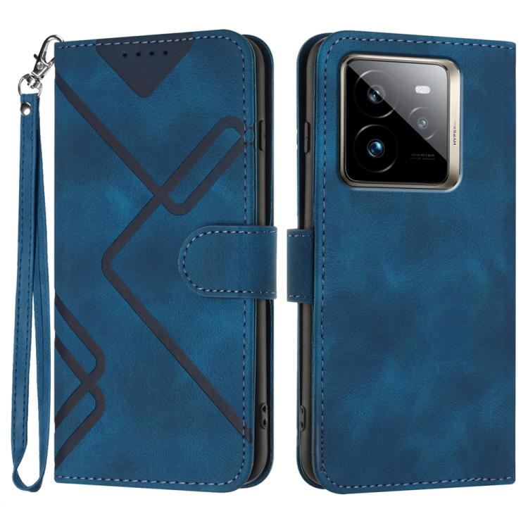 Line Pattern Skin Feel Leather Phone Case — view 43
