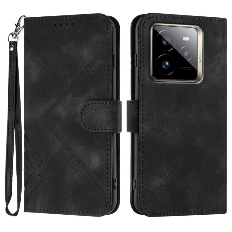 Line Pattern Skin Feel Leather Phone Case — view 44