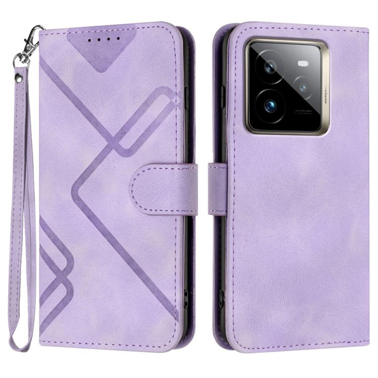 Line Pattern Skin Feel Leather Phone Case — view 46
