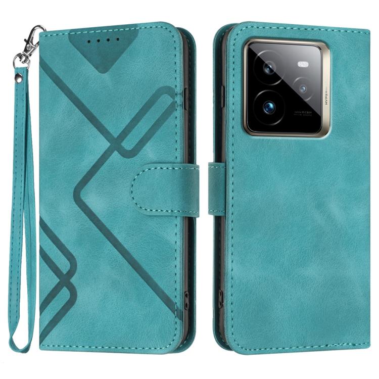 Line Pattern Skin Feel Leather Phone Case — view 47