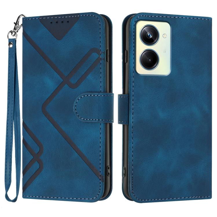 Line Pattern Skin Feel Leather Phone Case — view 19