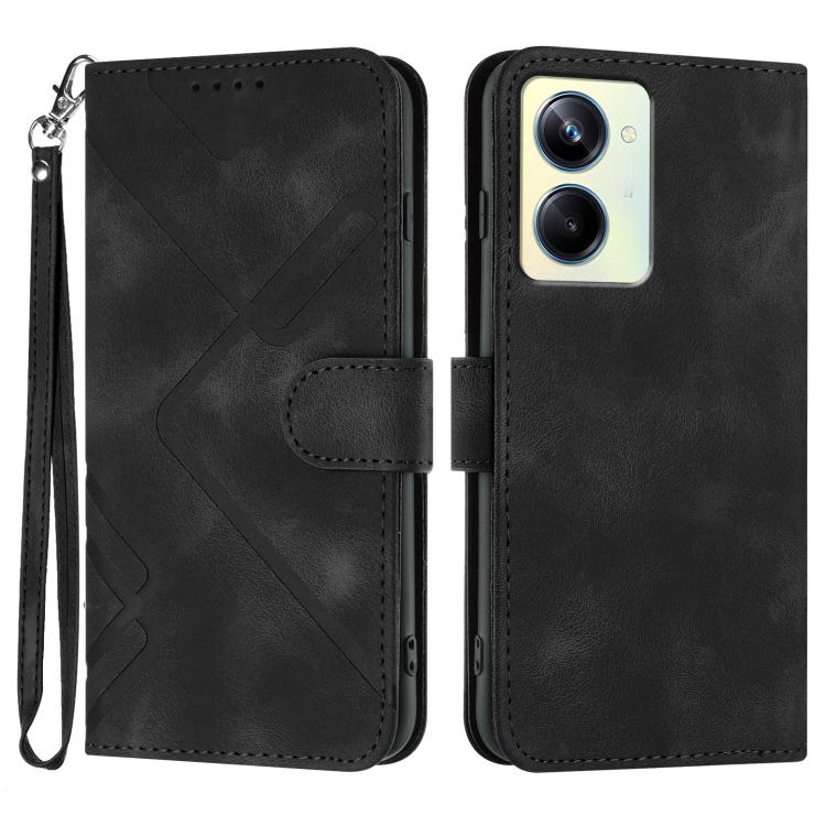 Line Pattern Skin Feel Leather Phone Case — view 20