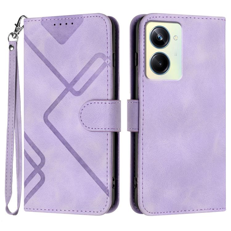 Line Pattern Skin Feel Leather Phone Case — view 22