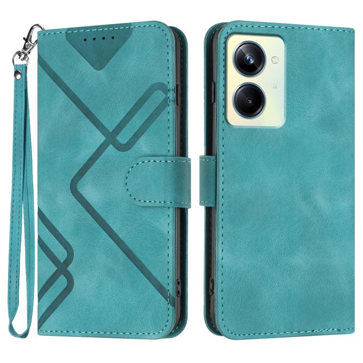 Line Pattern Skin Feel Leather Phone Case — view 23