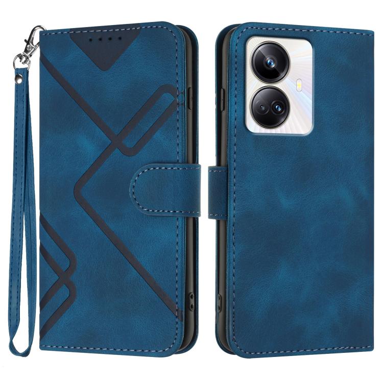 Line Pattern Skin Feel Leather Phone Case — view 25