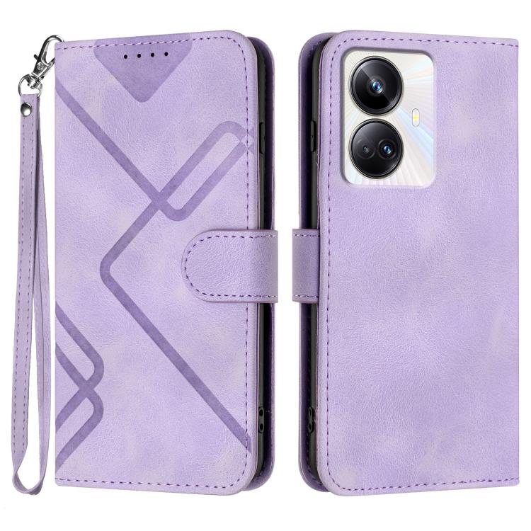 Line Pattern Skin Feel Leather Phone Case — view 28