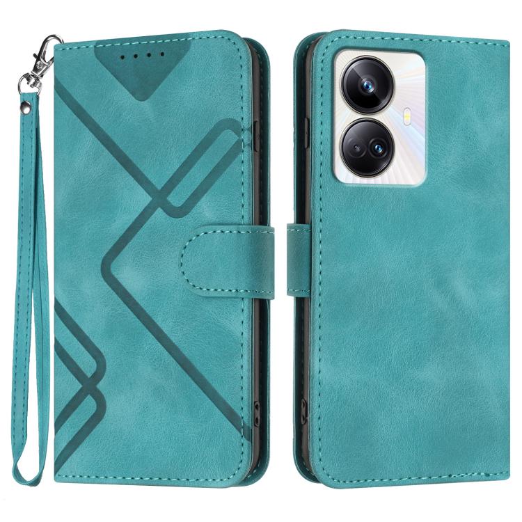 Line Pattern Skin Feel Leather Phone Case — view 29