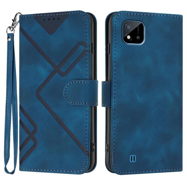 Line Pattern Skin Feel Leather Phone Case — view 49