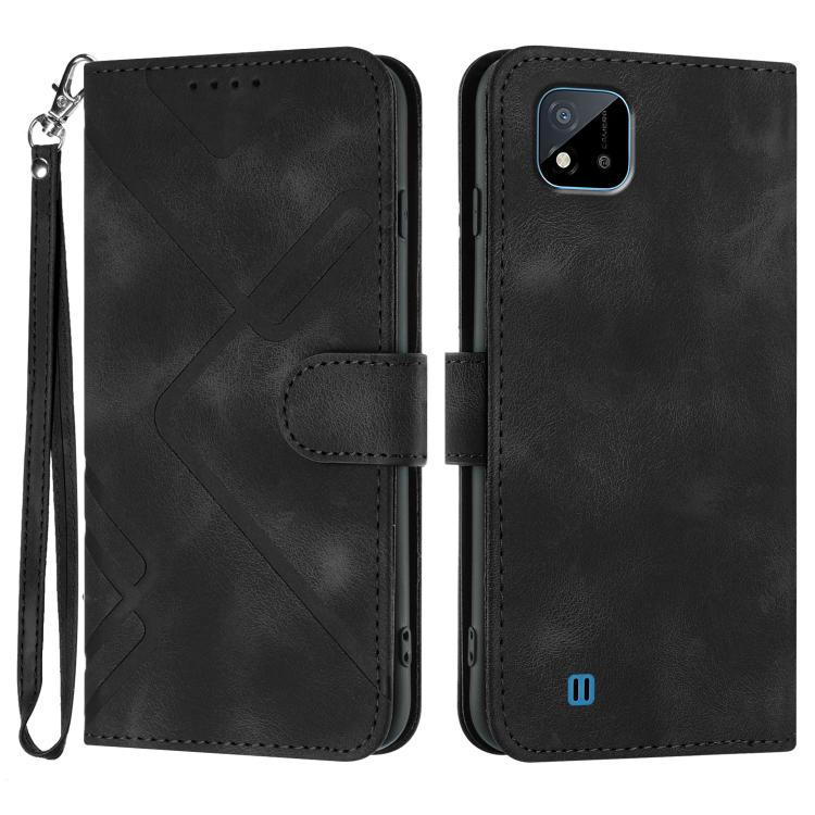 Line Pattern Skin Feel Leather Phone Case — view 50