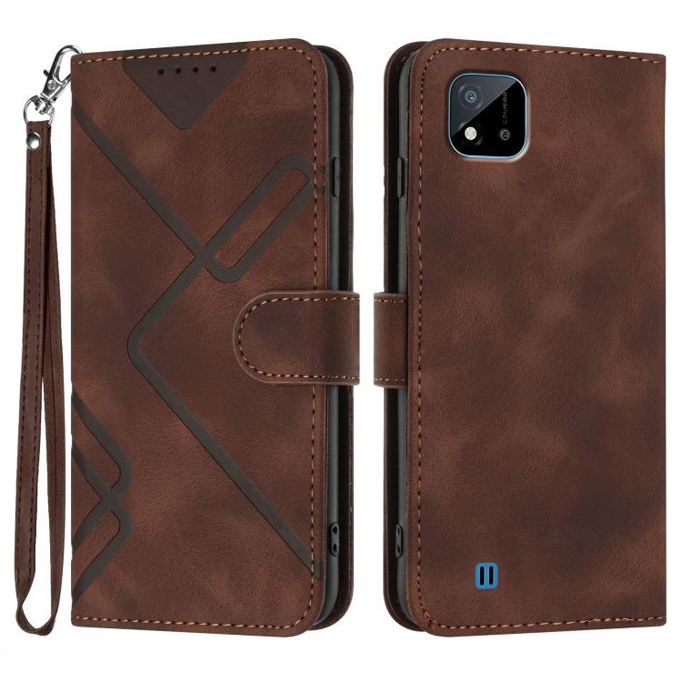 Line Pattern Skin Feel Leather Phone Case — view 51