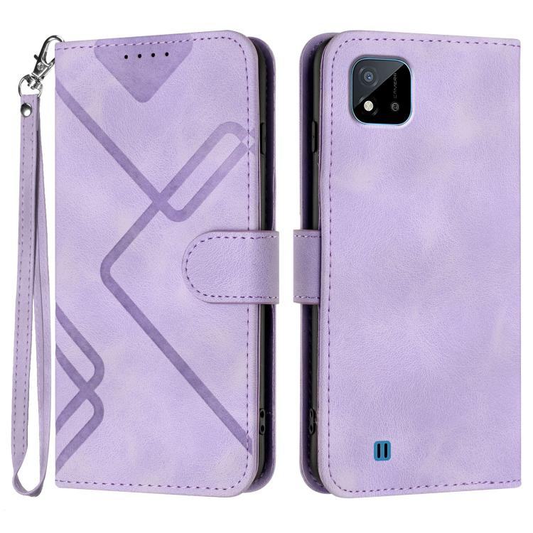 Line Pattern Skin Feel Leather Phone Case — view 52