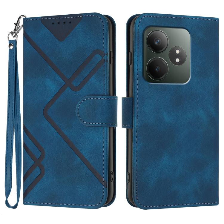 Line Pattern Skin Feel Leather Phone Case — view 55