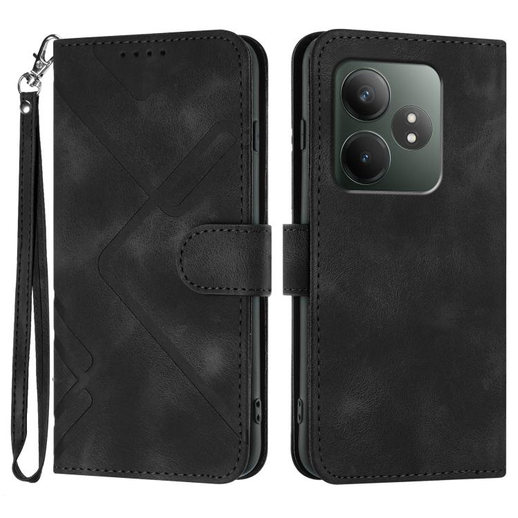 Line Pattern Skin Feel Leather Phone Case — view 56