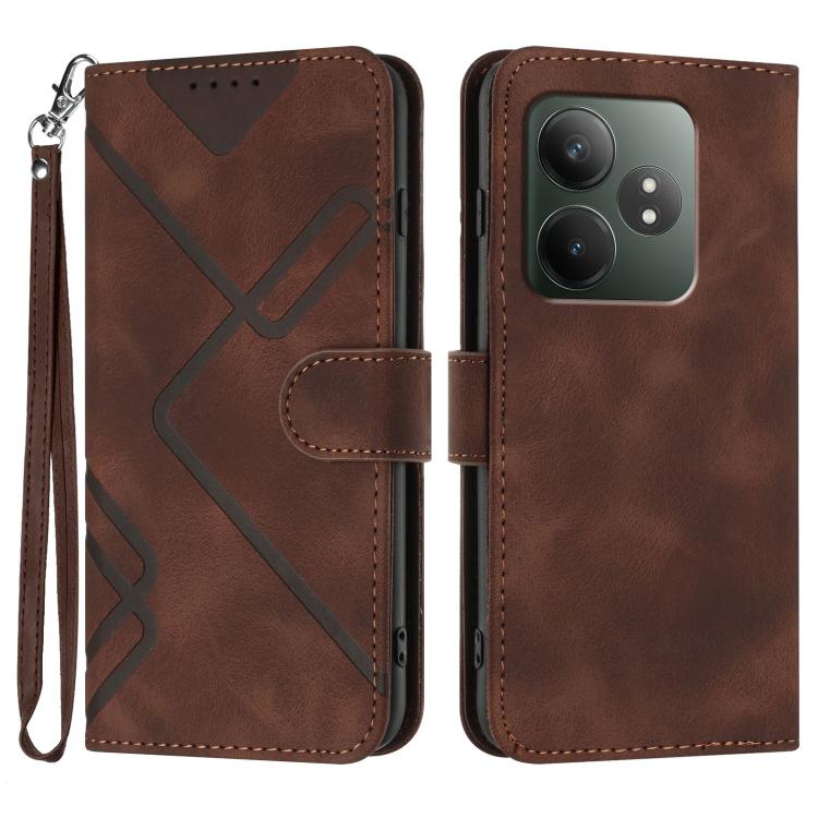 Line Pattern Skin Feel Leather Phone Case — view 57