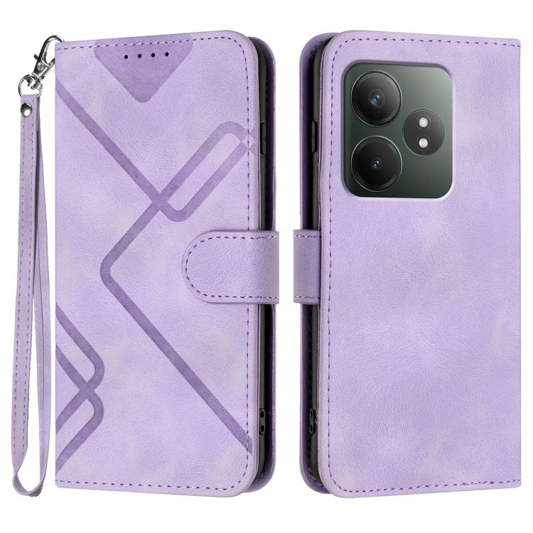 Line Pattern Skin Feel Leather Phone Case — view 58