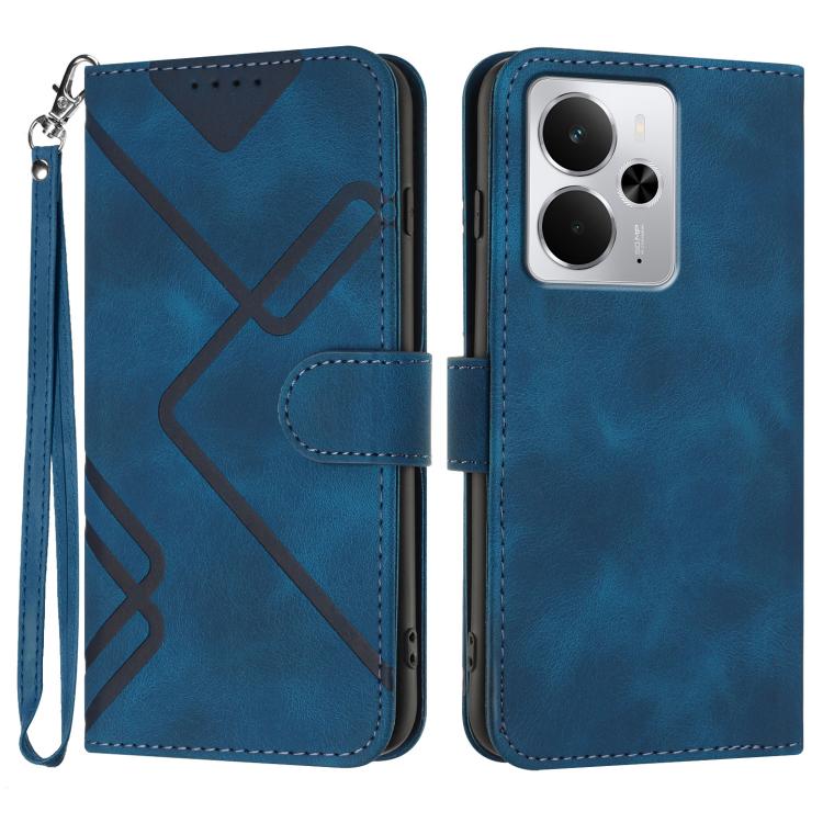 Line Pattern Skin Feel Leather Phone Case — view 61