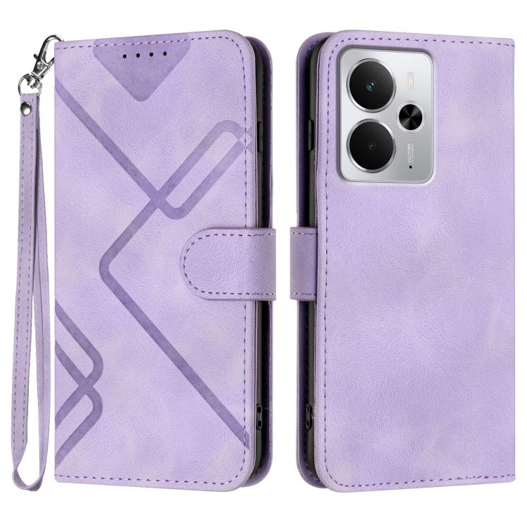 Line Pattern Skin Feel Leather Phone Case — view 64