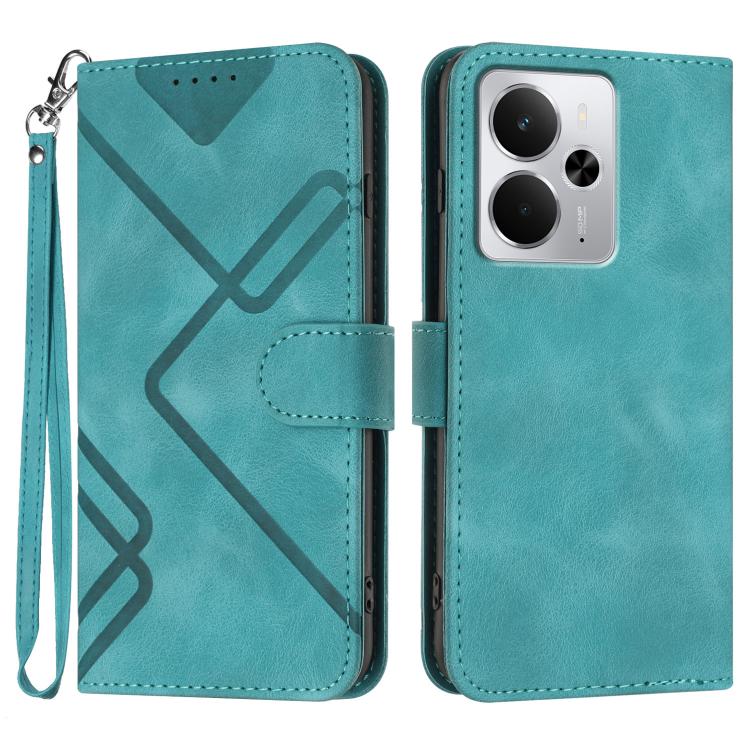 Line Pattern Skin Feel Leather Phone Case — view 65