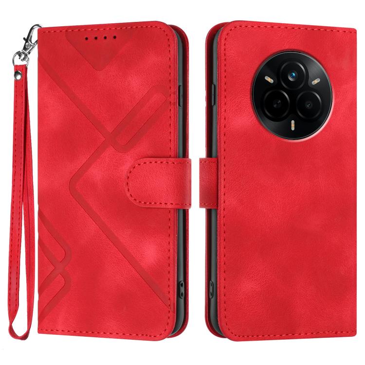 Line Pattern Skin Feel Leather Phone Case — view 24