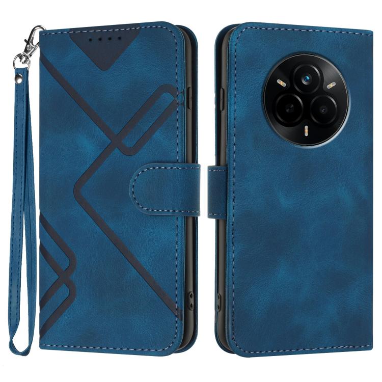 Line Pattern Skin Feel Leather Phone Case — view 25