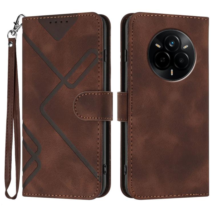 Line Pattern Skin Feel Leather Phone Case — view 27