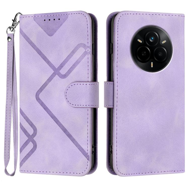 Line Pattern Skin Feel Leather Phone Case — view 28
