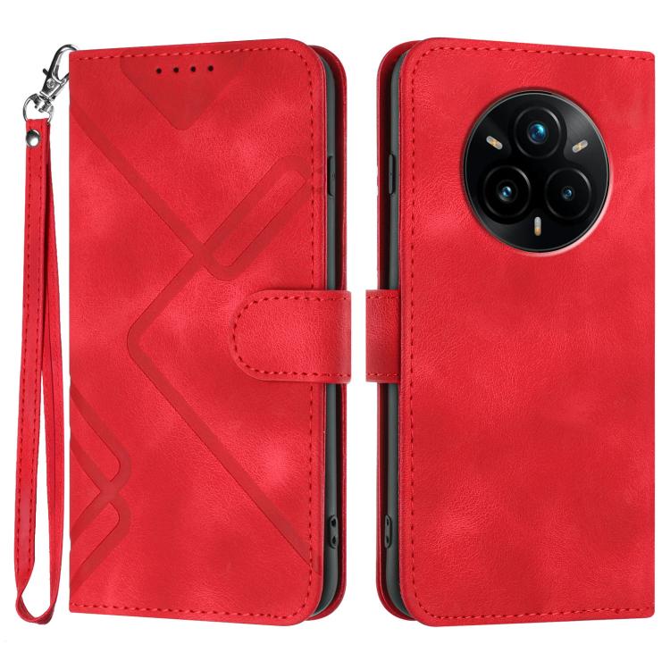 Line Pattern Skin Feel Leather Phone Case — view 18