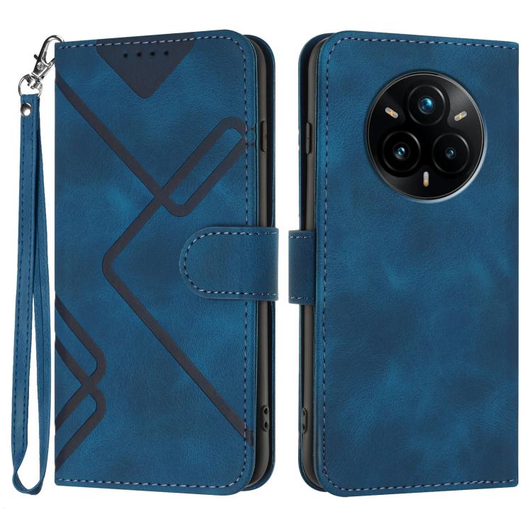 Line Pattern Skin Feel Leather Phone Case — view 19