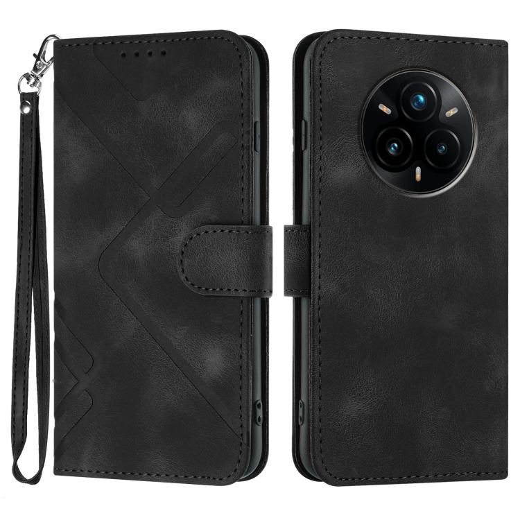 Line Pattern Skin Feel Leather Phone Case — view 20