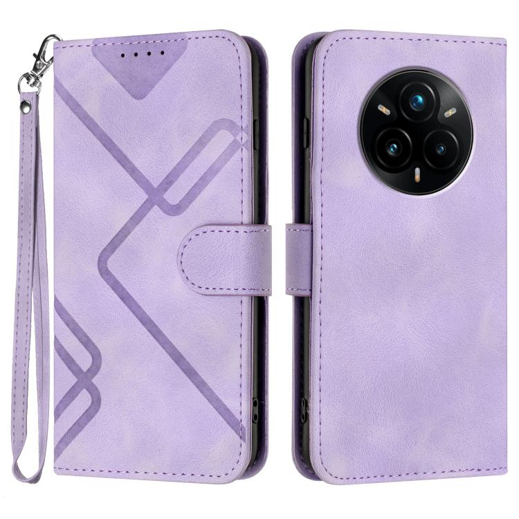 Line Pattern Skin Feel Leather Phone Case — view 22