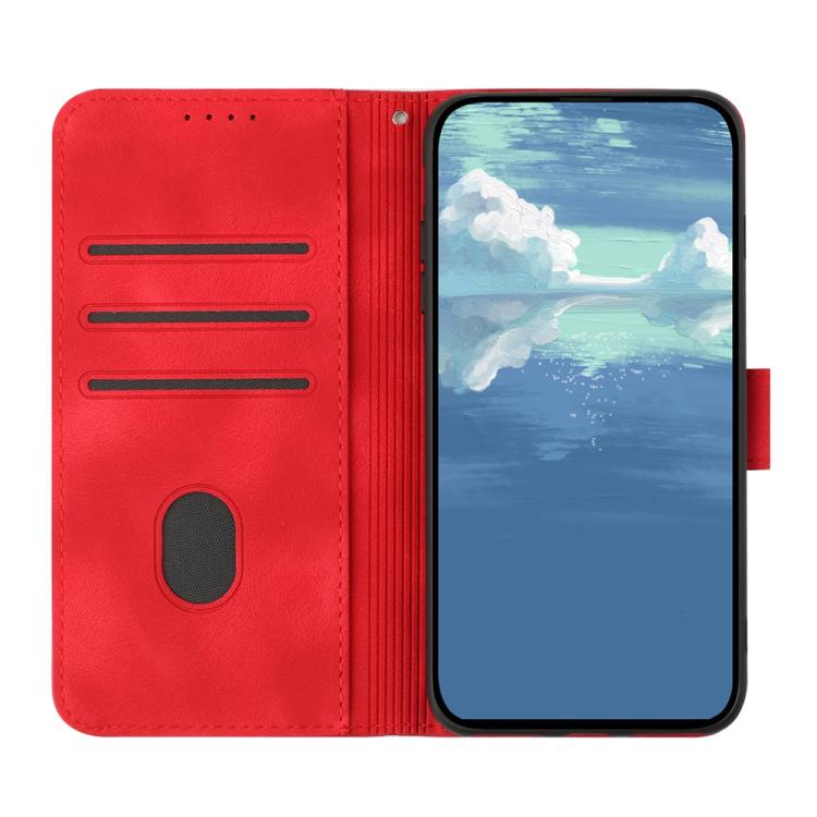 Line Pattern Skin Feel Leather Phone Case — For Realme P3 Pro