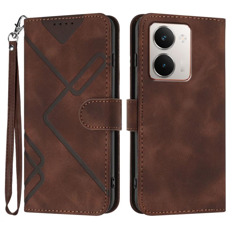 Line Pattern Skin Feel Leather Phone Case — For Realme 13 Pro / 13 Pro+ Global