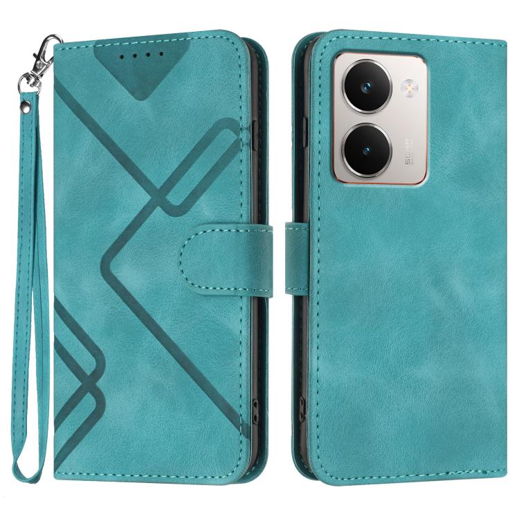 Line Pattern Skin Feel Leather Phone Case — For Realme C63 / C61 Global