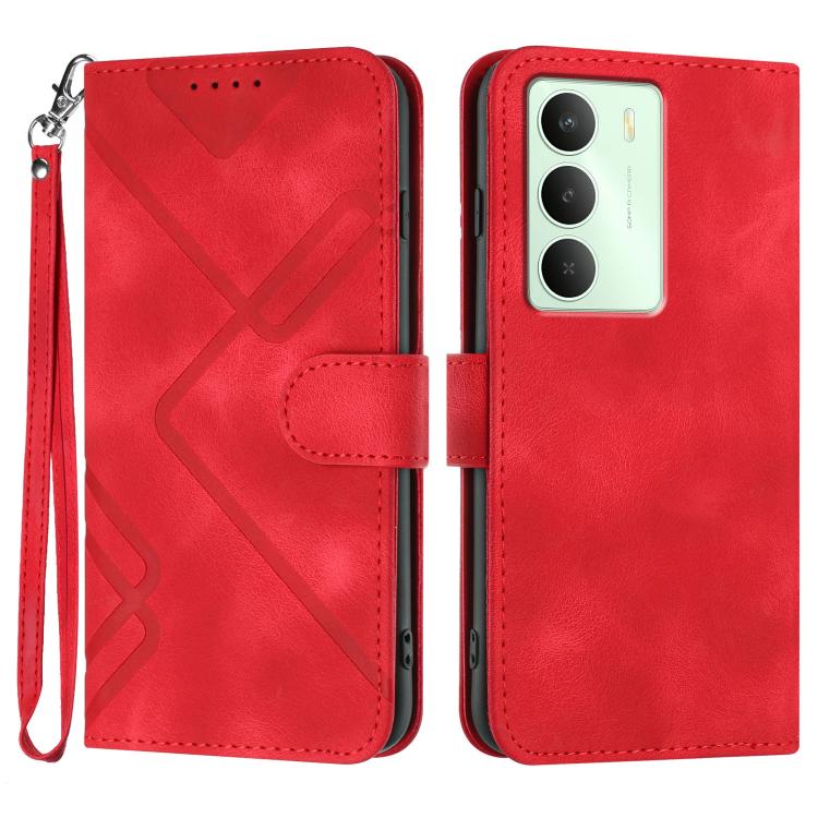 Line Pattern Skin Feel Leather Phone Case — view 30