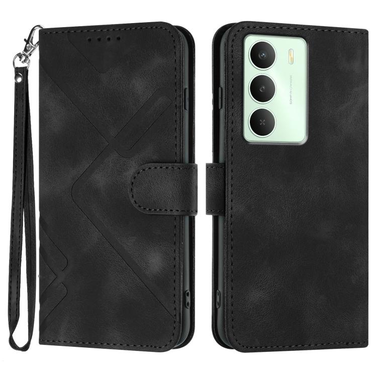 Line Pattern Skin Feel Leather Phone Case — view 32