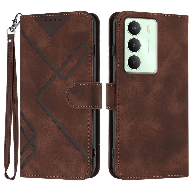 Line Pattern Skin Feel Leather Phone Case — view 33