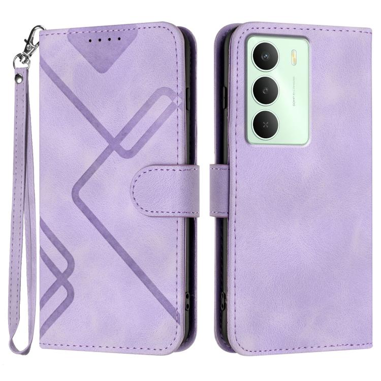 Line Pattern Skin Feel Leather Phone Case — view 34