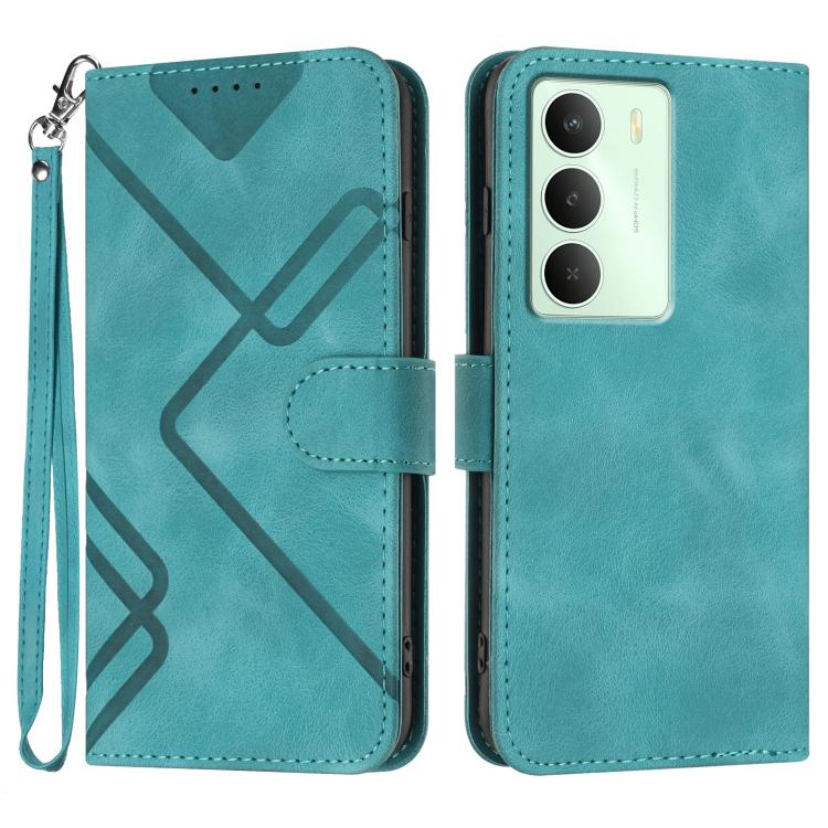 Line Pattern Skin Feel Leather Phone Case — view 35