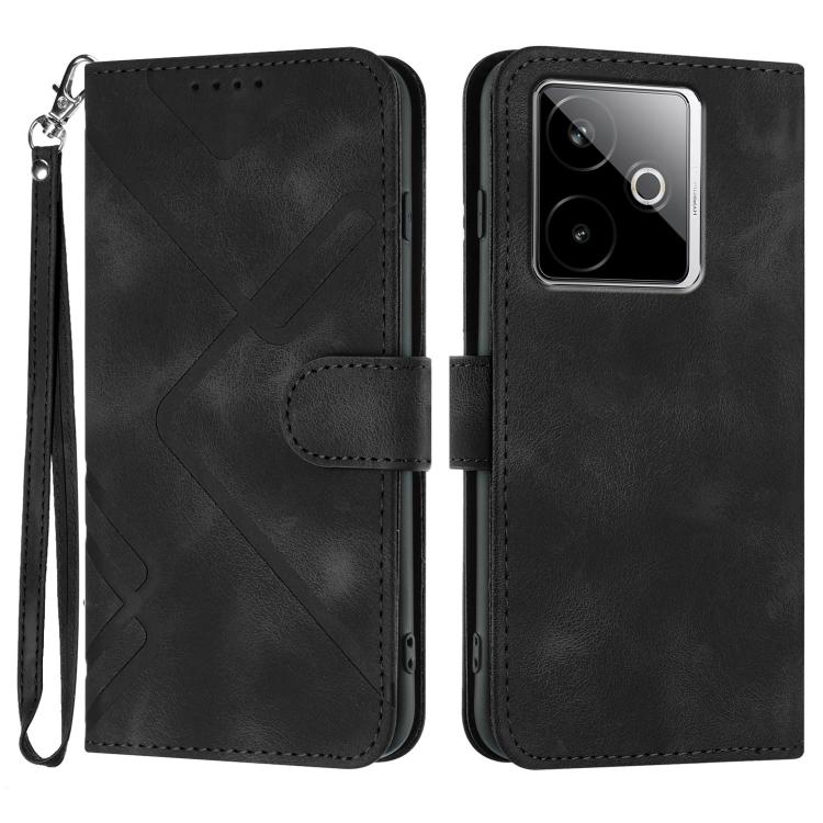 Line Pattern Skin Feel Leather Phone Case — view 56