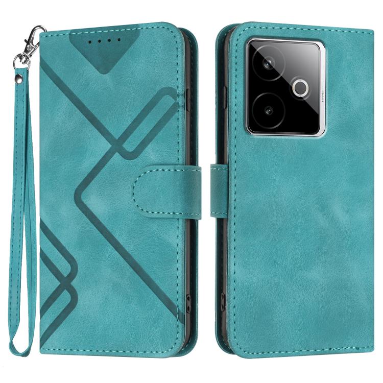 Line Pattern Skin Feel Leather Phone Case — view 59