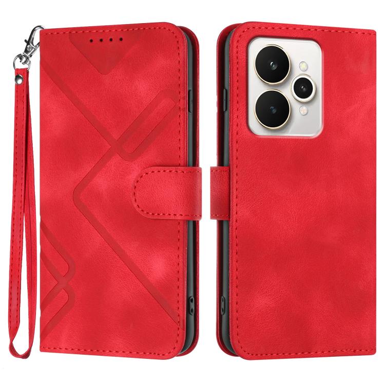 Line Pattern Skin Feel Leather Phone Case — view 48