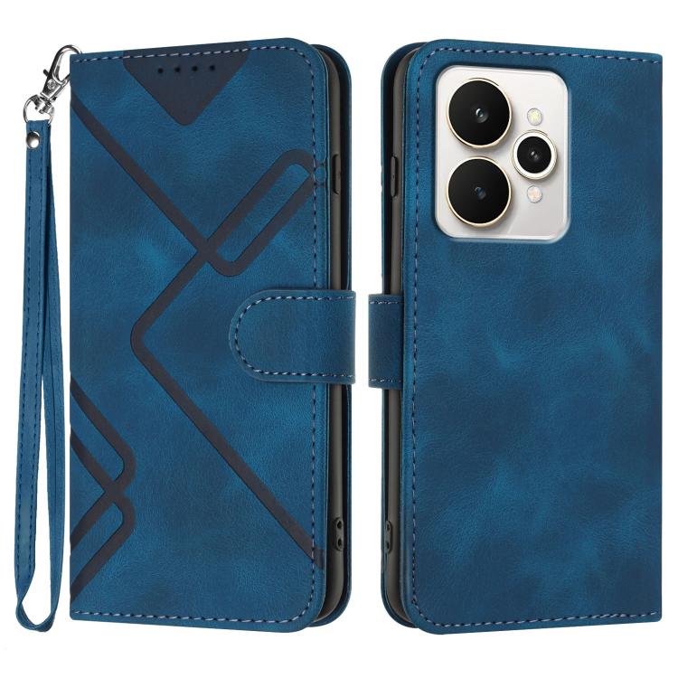 Line Pattern Skin Feel Leather Phone Case — view 49